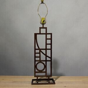 Vintage Postmodern Geometric Table Lamp by Robert Sonneman for Kovacs 1980s